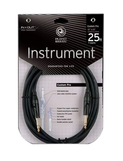 PW-CPGS-25 Custom Pro Series Инструментальный кабель 7.62м, стерео, Planet Waves