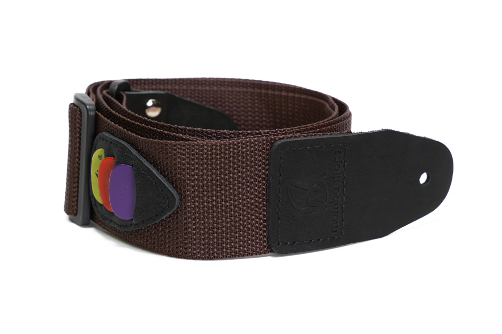 MB5030-055 Ремень для гитары, нейлоновый, темно-коричневый, Mamba straps