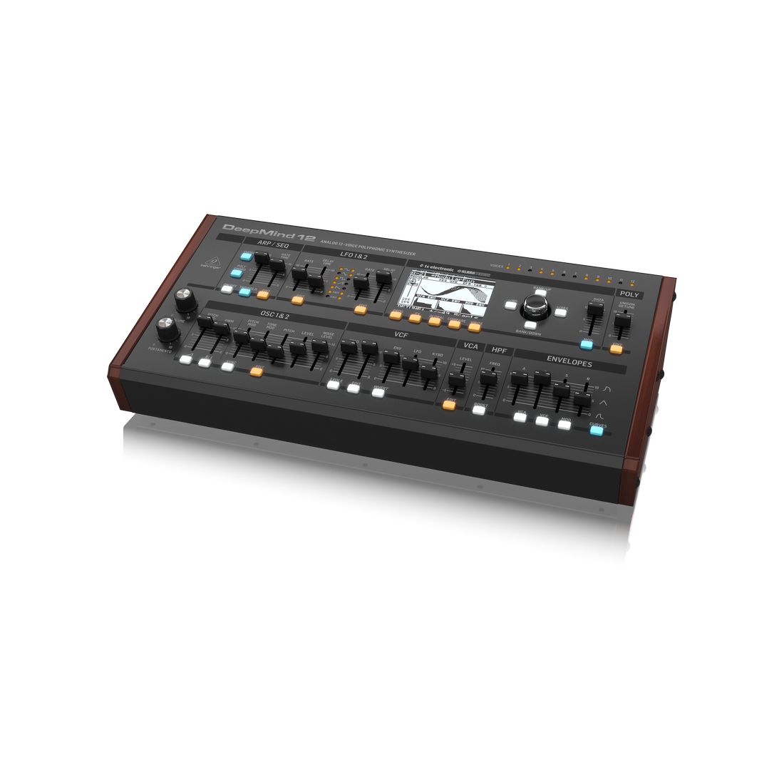 BEHRINGER DEEPMIND 12D - настольный аналоговый синтезатор, 12 гол. полифония, Wi-Fi