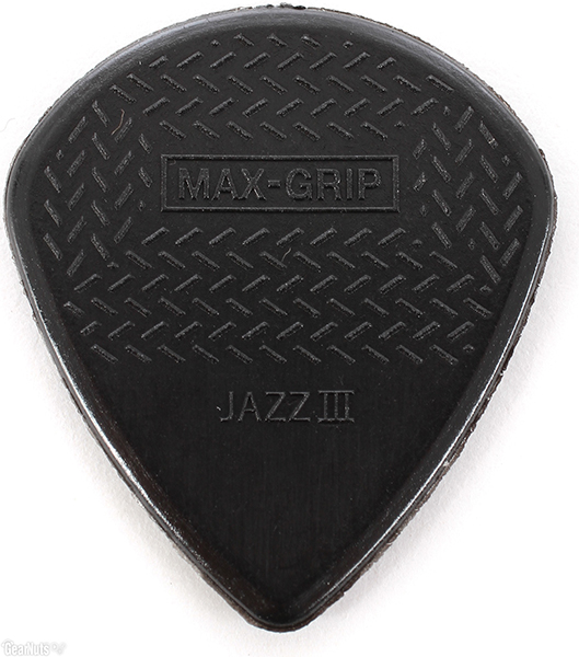 471R3S Max-Grip Nylon Jazz III Медиаторы 24шт, толщина 1,38мм, черные, Dunlop