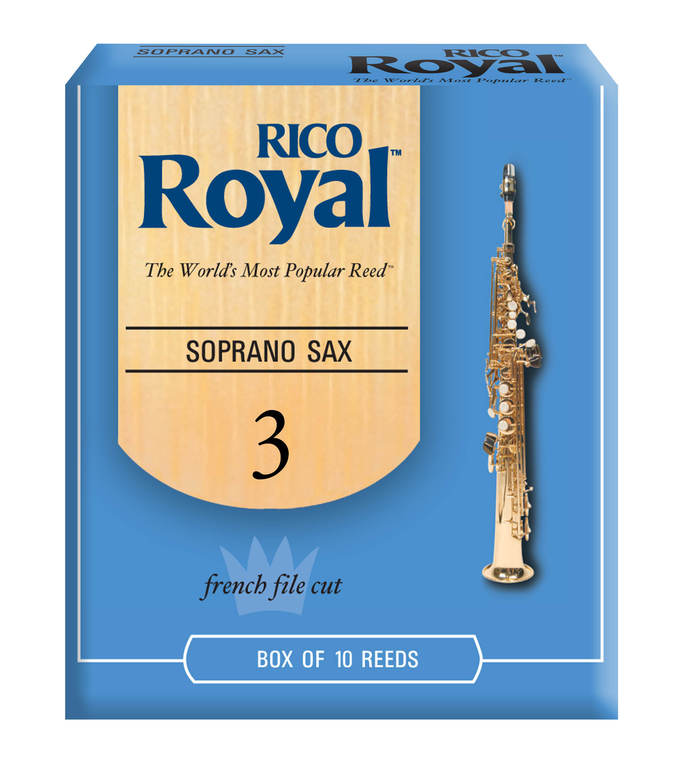 RIB1030 Rico Royal Трости для саксофона-сопрано, размер 3.0, 10шт в упаковке Rico