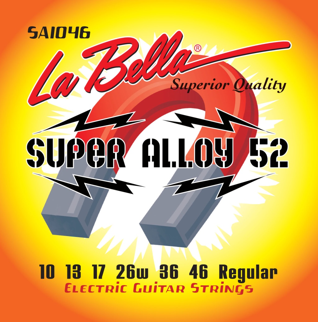 SA1046 Super Alloy 52 Комплект струн для электрогитары 010-046 La Bella