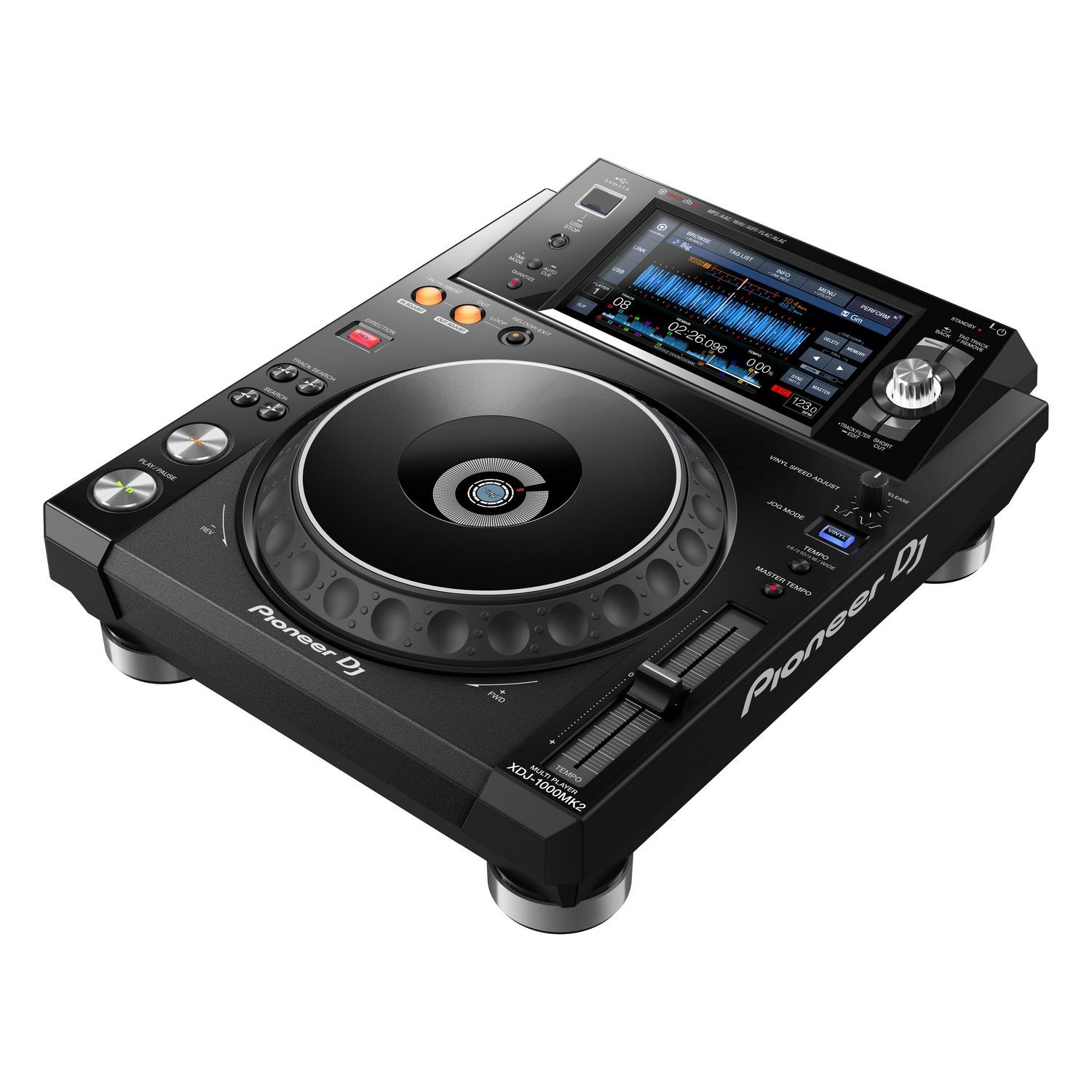 PIONEER XDJ-1000MK2 - цифровой плеер с 7' сенсорным экраном и джогом, Slip, Beat Sync, Beat Jump