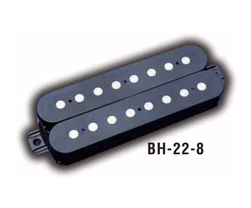 BH-22-8-A-BK-N Звукосниматель магнитный для 8-струнной гитары, хамбакер, нековый, черный, Belcat