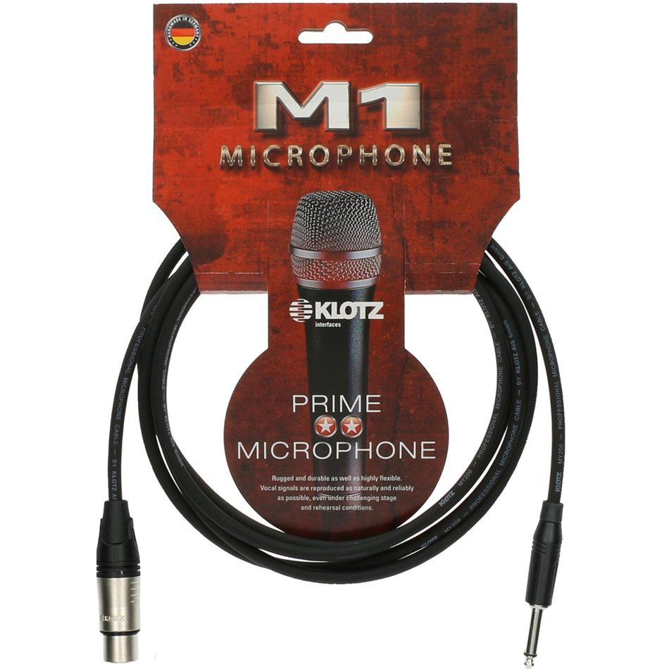 M1FP1K0750 M1 Кабель микрофонный XLR-6.35мм, 7.5м, Klotz