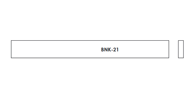 BNK-21W Заготовка нижнего порожка для гитары, кость, 108мм, Hosco