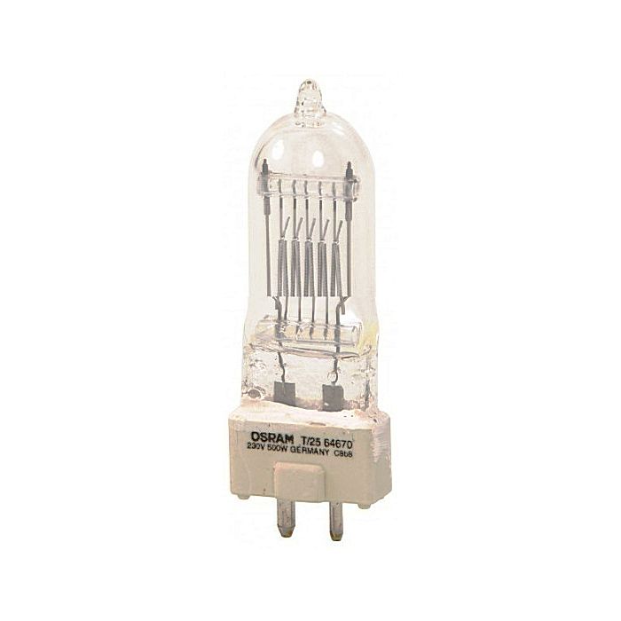 OSRAM 64670 T/25 - лампа галоген. 230 В/500 Вт, GY9,5 < 300 час.