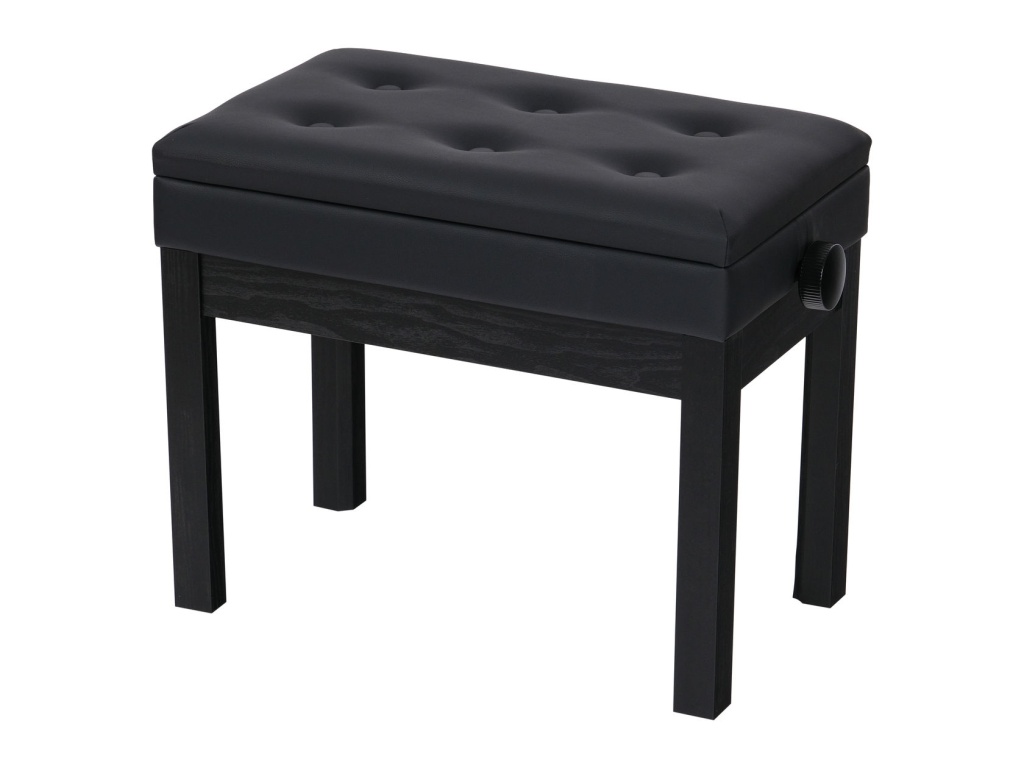 HY-P410-SATIN-BLACK Банкетка, матовый черный, искусственная кожа, Rin