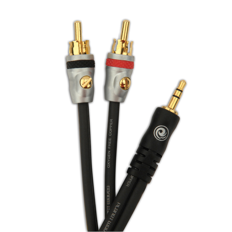 PW-MP-05 Кабель 2RCA (тюльпан) — стерео миниджек, 1.52м, Planet Waves