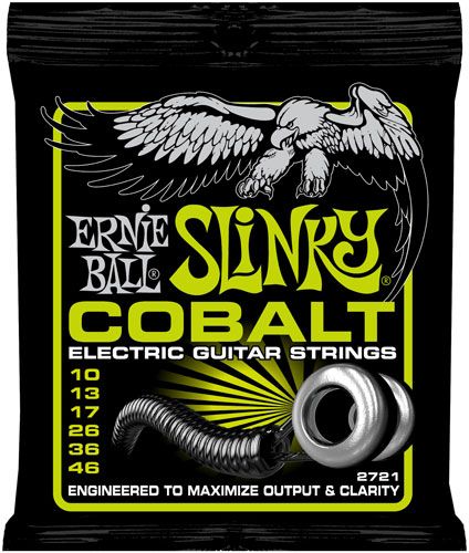 P02721 Cobalt Regular Slinky Комплект cтрун для электрогитары, кобальт 10-46, Ernie Ball