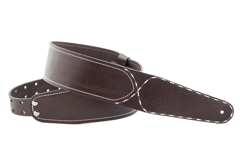 8401060180350 Sonora Ремень для гитары, кожаный, коричневый, RightOn Straps