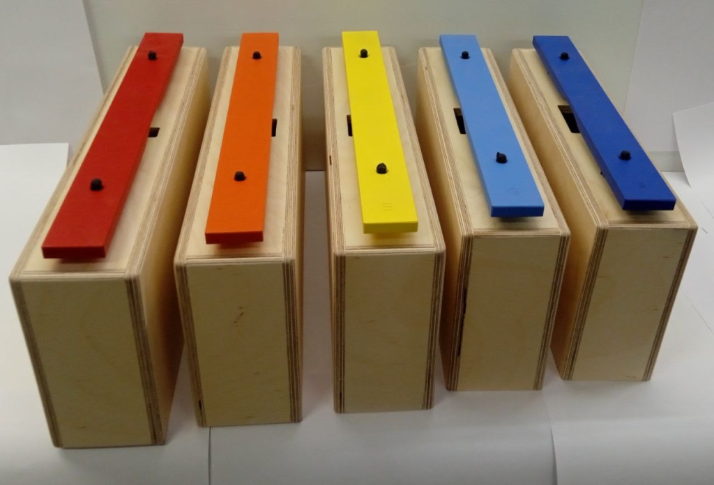 SCBB-Set5С Чайм-бары бас (разборный металлофон), 5 нот, цветные пластины, Sinkopa