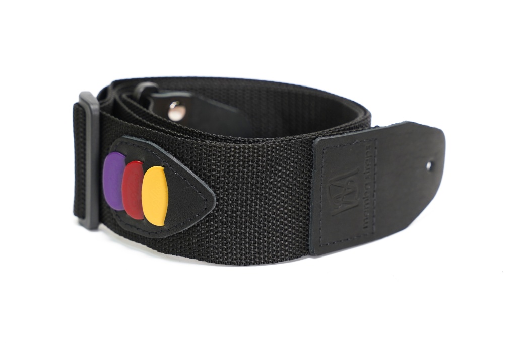 MB5030-078 Ремень для гитары, нейлоновый, черный, Mamba straps