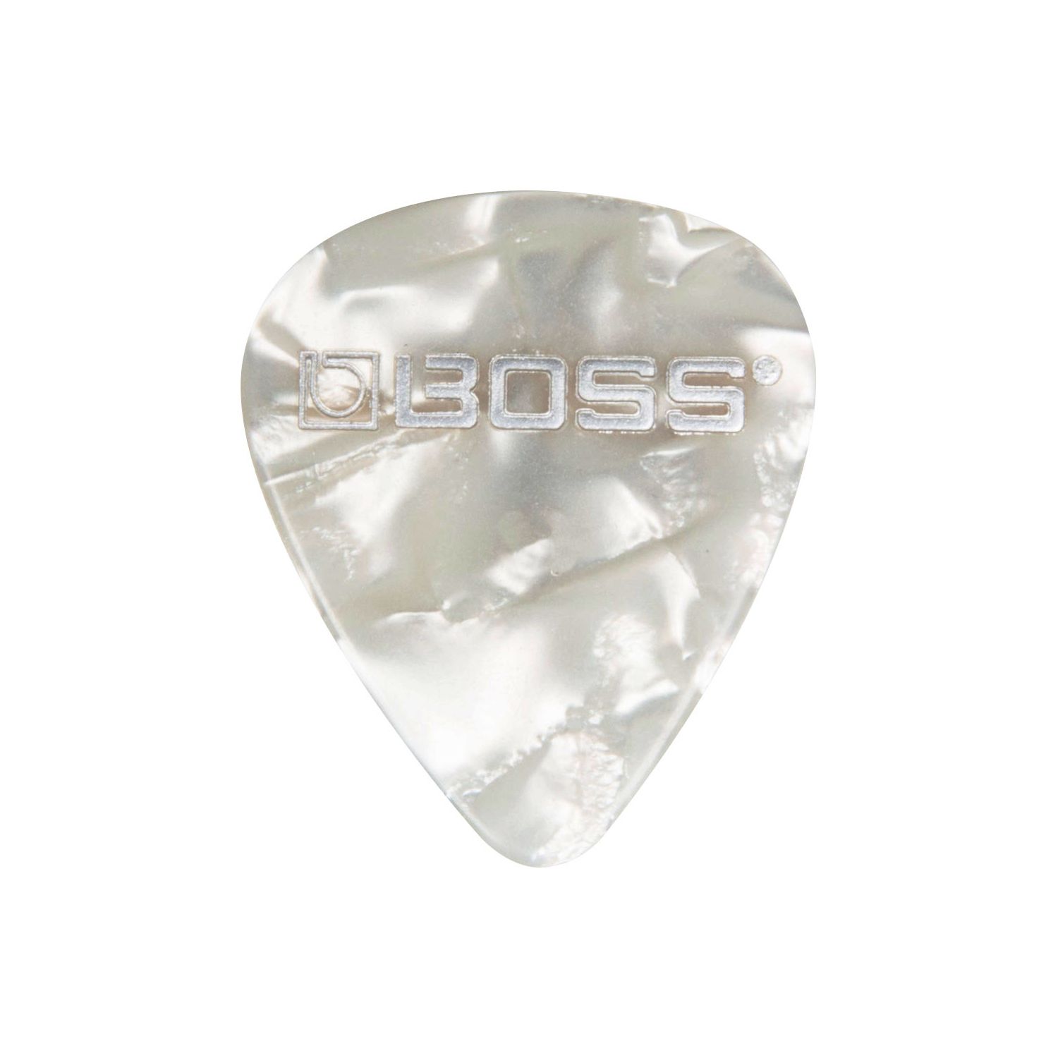 BOSS BPK-12-WM - медиаторы Medium Celluloid White Pearl, 12 штук