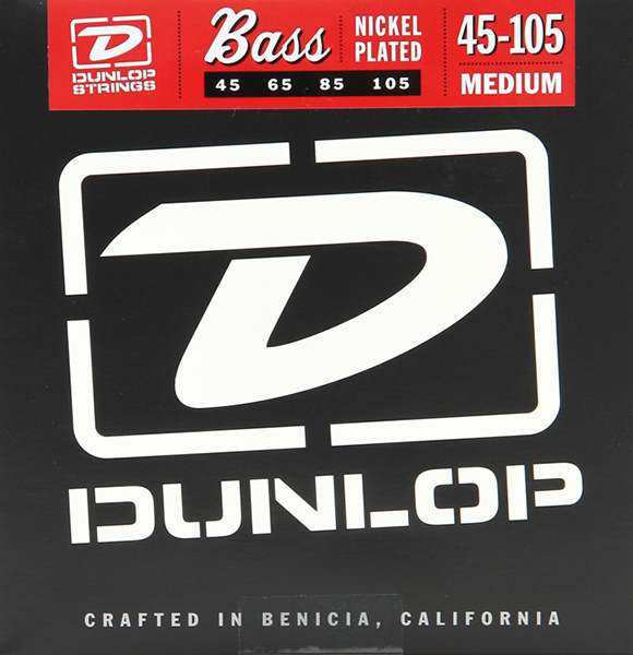 2PDBN45105 Струны для бас-гитары, 2 комплекта, никелированные, Medium Light, 45-105, Dunlop