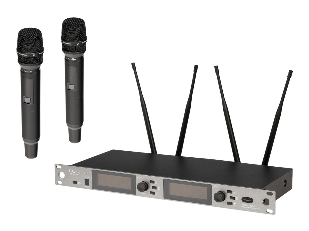LS-302-2M Беспроводная микрофонная система, 2 ручных передатчика, LAudio