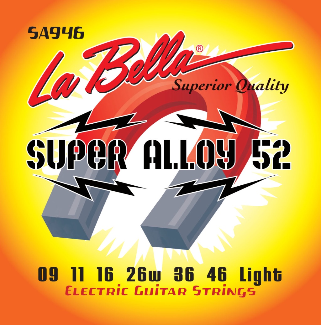 SA946 Super Alloy 52 Комплект струн для электрогитары 009-046 La Bella