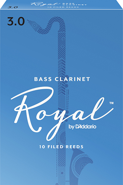 REB1030 Rico Royal Трости для кларнета бас, размер 3.0, 10шт, Rico