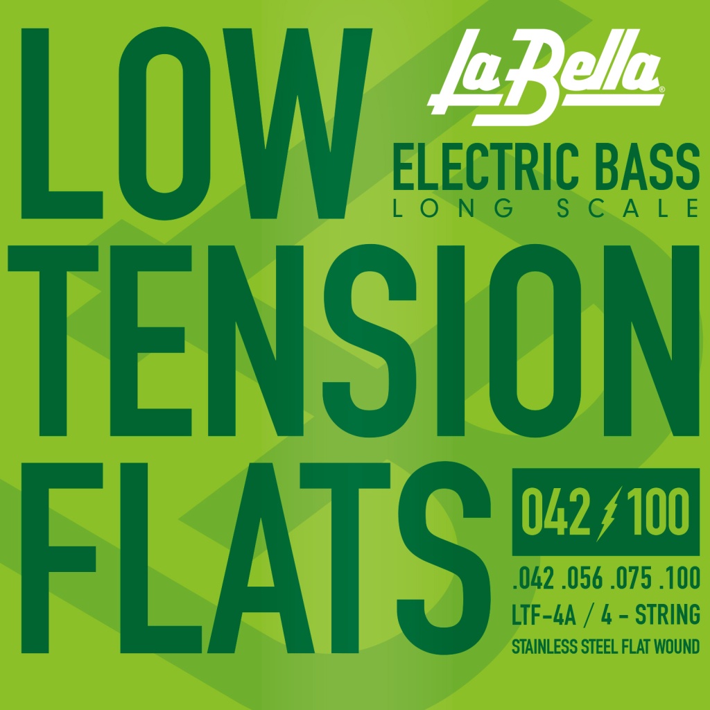 LTF-4A Low Tension Flexible Flats Комплект струн для бас-гитары, сталь, 42-100, La Bella