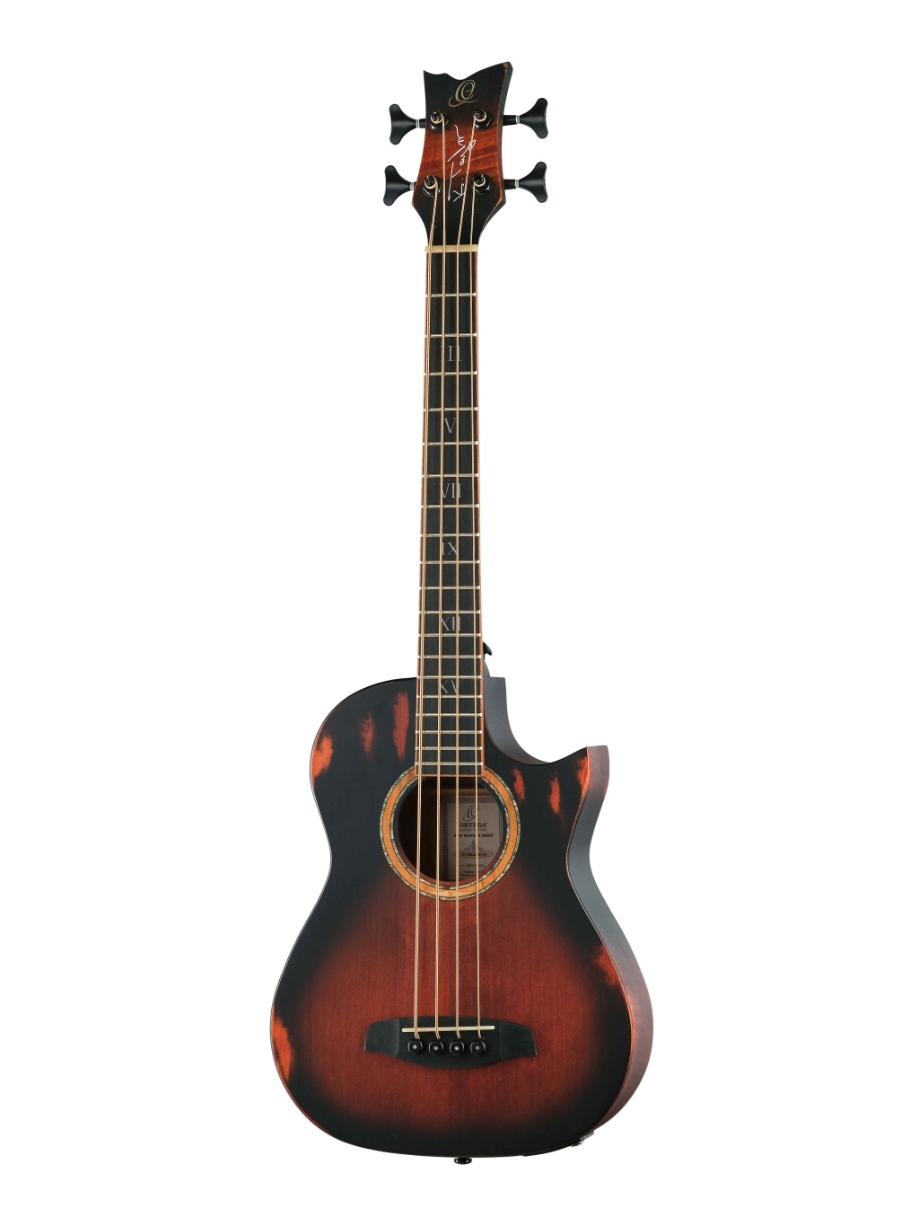 KT-WALKER-V2 Signature Series Электро-акустическая бас-гитара, с чехлом, Ortega
