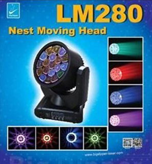 LM280 NEST MOVING BEAM Моторизированная световая "голова", RGBW, 19х15Вт, Big Dipper