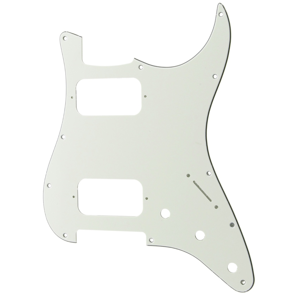 MX2248AW Пикгард для электрогитары Fender Stratocaster HH, 3 слоя, белая, Musiclily