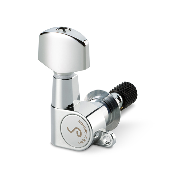 10040223.01.55 M6 Mini Toplocking Комплект одиночной колковой механики, 3л+3п, мал, хром, Schaller