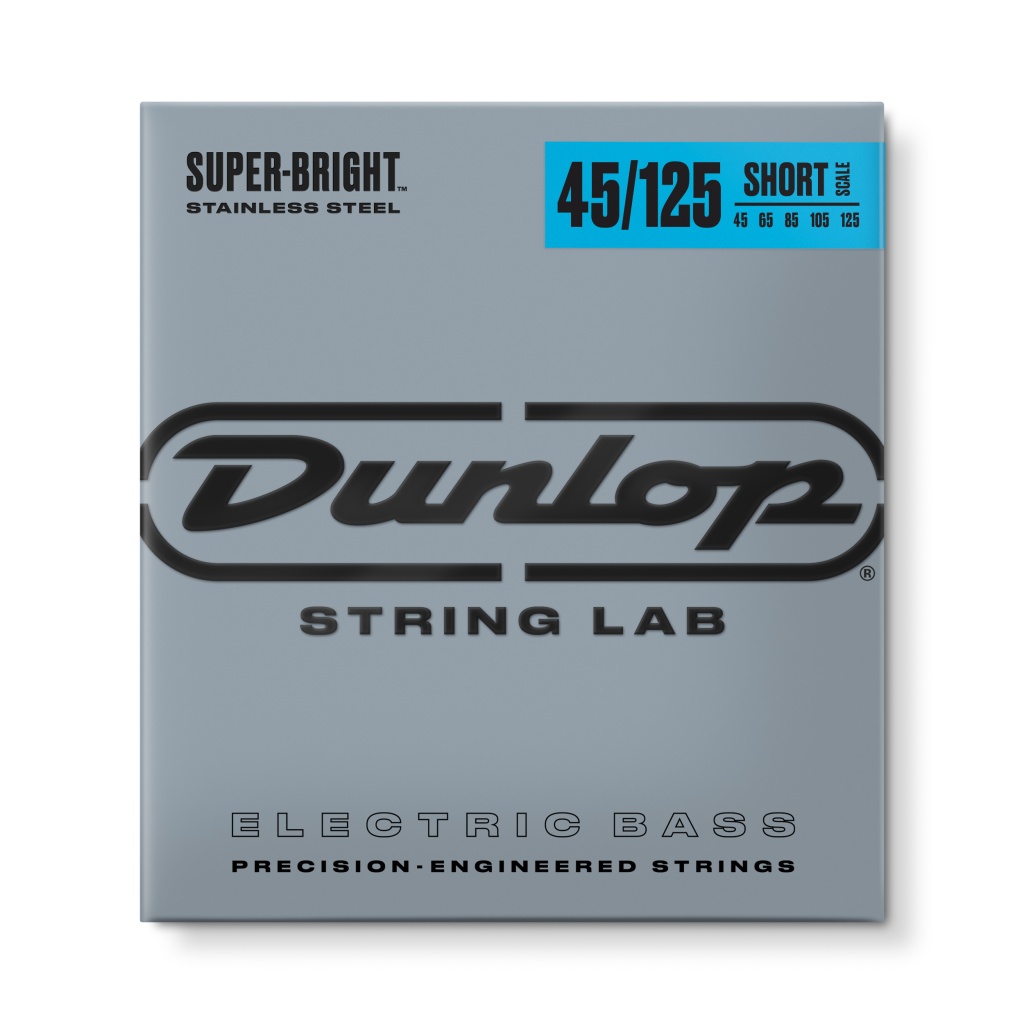 DBSBS45125S Super Bright Комплект струн для 5-ст бас-гитары, нерж.сталь, Short Scale, 45-125, Dunlop