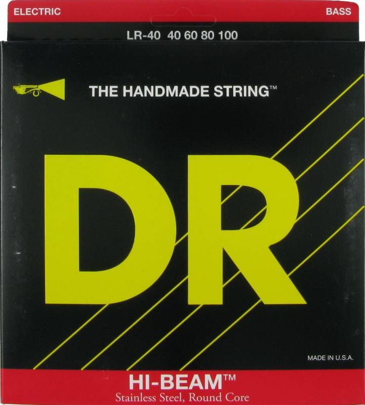 LR-40 Hi-Beam Комплект струн для бас-гитары, сталь, Light, 40-100, DR