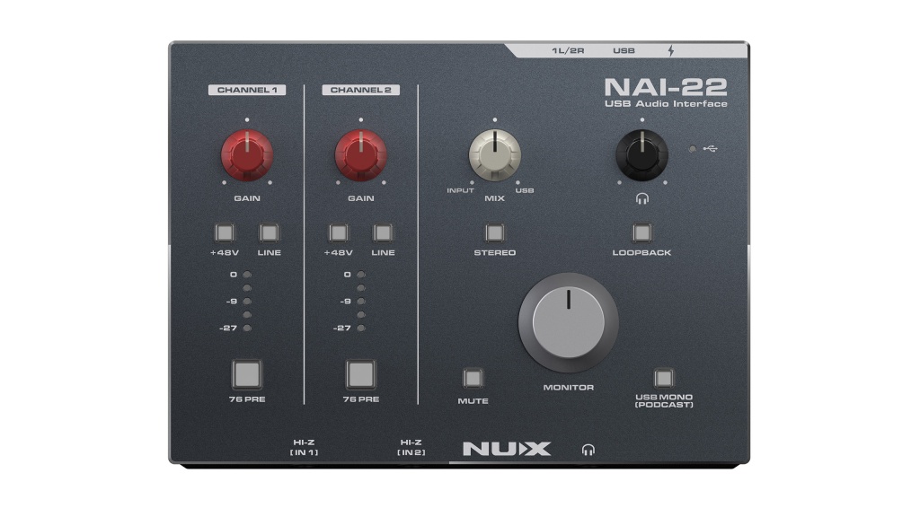NAI-22 Аудиоинтерфейс USB, 24 бит/192 кГц, Nux