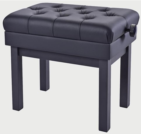 HY-TM58-SATIN-BLACK Банкетка, матовый черный, искусственная кожа, Rin