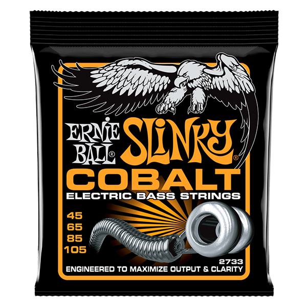 P02733 Hybrid Slinky Cobalt  Комплект струн для бас-гитары, кобальт, 45-105, Ernie Ball