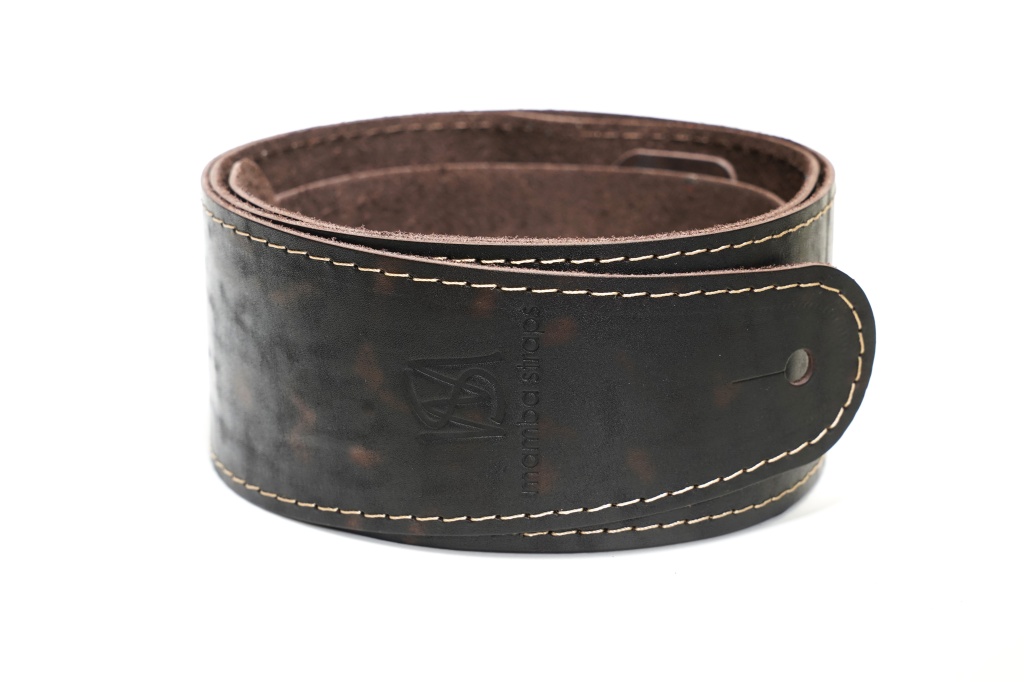 MB6061-134-1 Ремень для гитары, кожаный, корица лофт, Mamba straps