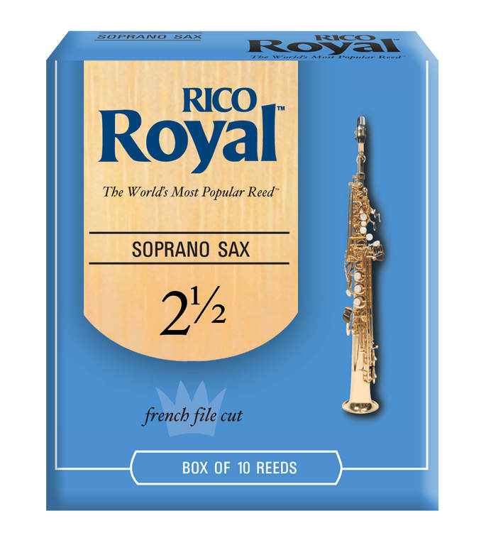RIB1025 Rico Royal Трости для саксофона-сопрано, размер 2.5, 10шт в упаковке Rico