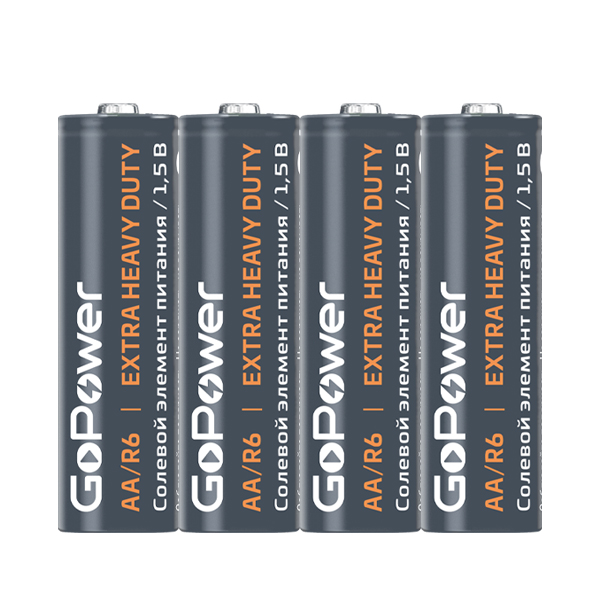 00-00015592 Carbon Zinc PRO Элемент питания AA/R6 солевой 1.5В, 4шт, GoPower