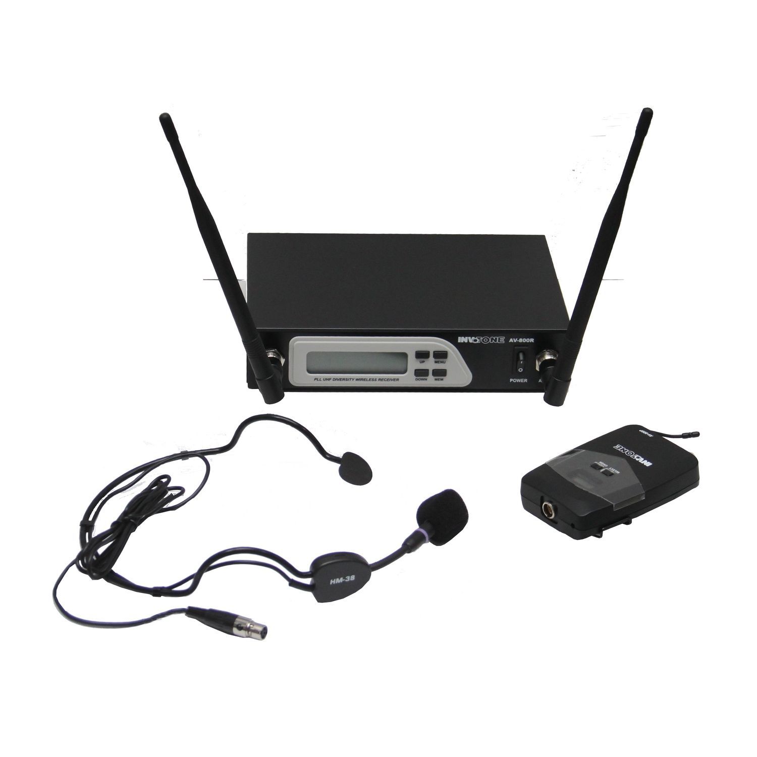 INVOTONE AV-800HS - двухантенная головная радиосистема UHF 710-726 МГц, с/ш >90дБ