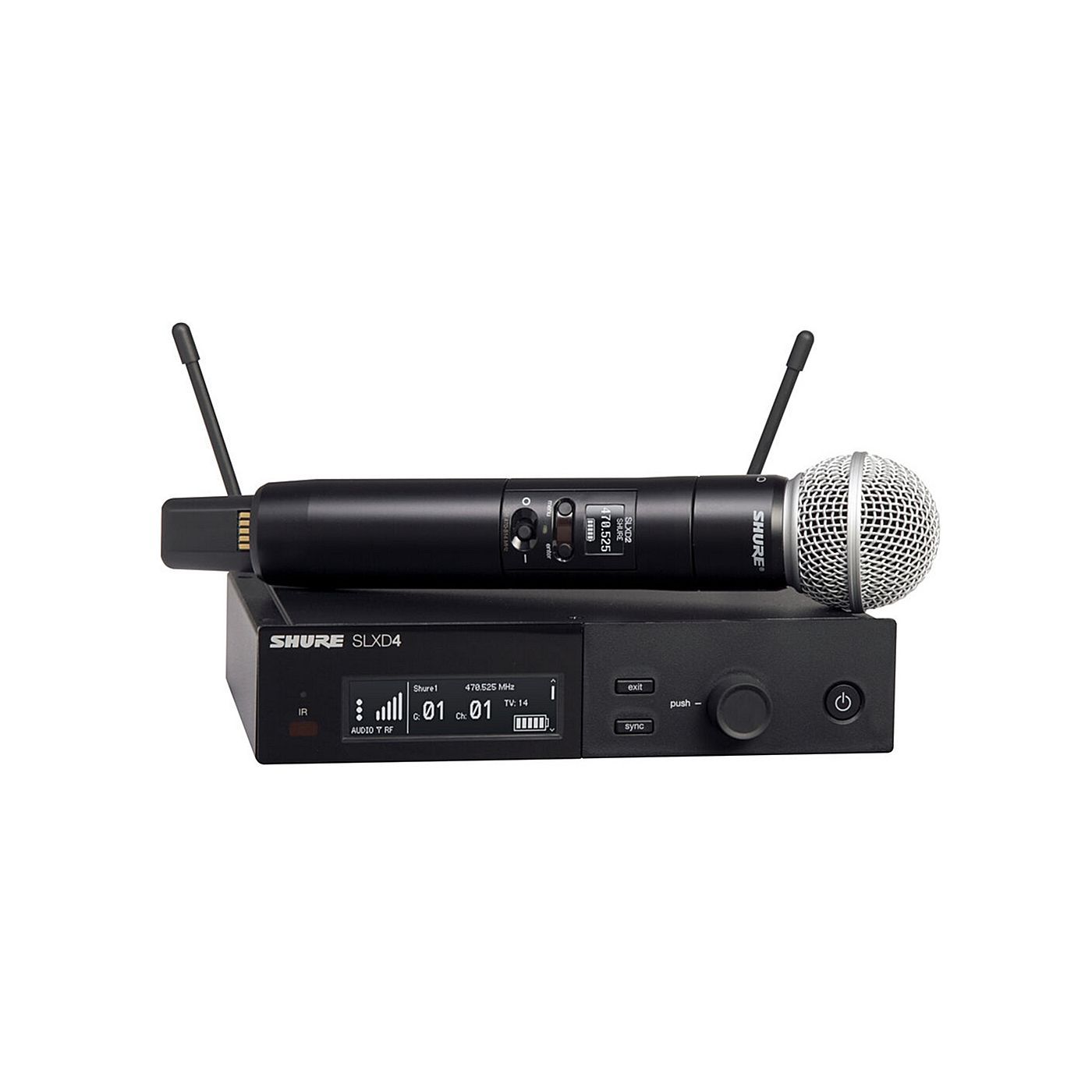 SHURE SLXD24E/SM58 H56 - одноканальная цифровая радиосистема с ручным передатчиком SM58 518-562MHz