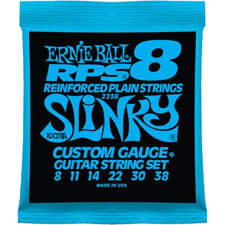 P02238 Extra Slinky RPS8 Комплект струн для электрогитары, никель, 8-38, Ernie Ball
