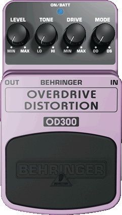 BEHRINGER OD300 - педаль эффектов овердрайв/ дисторшн (2-х режимный)