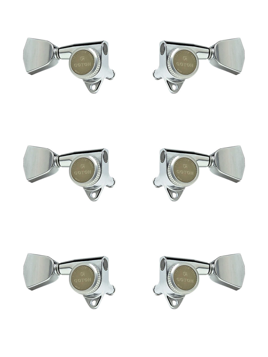 SG301-MGT-04-C-L3+R3 Колки для гитары 3+3, локовые, хром, Gotoh
