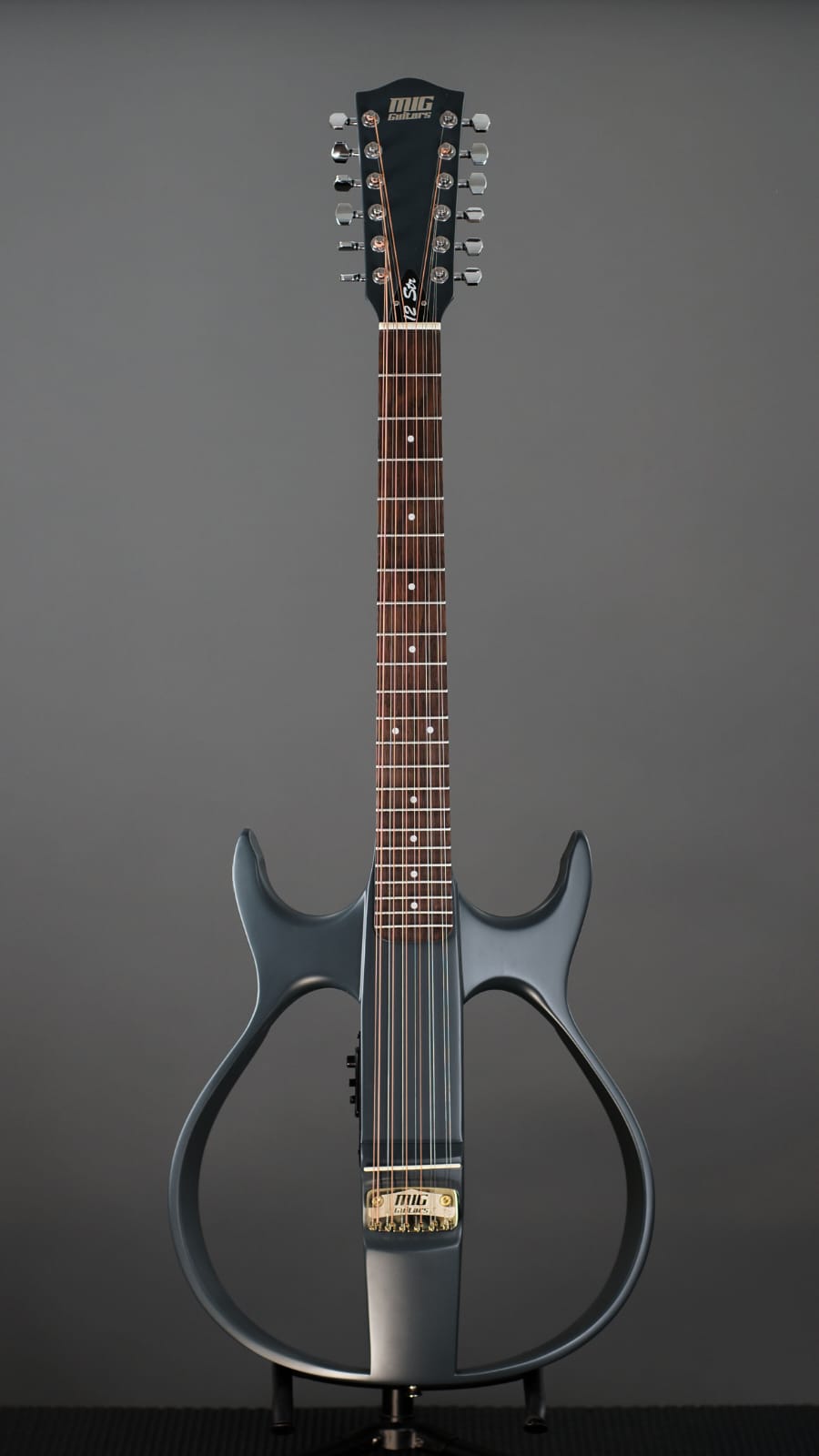 SG2GD23 SG2 Сайлент-гитара 12-струнная, темно-серая, MIG Guitars