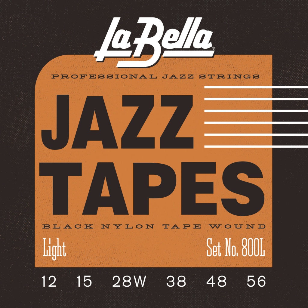 800L Jazz Tapes Комплект струн для электрогитары, нейлон, 12-56, La Bella