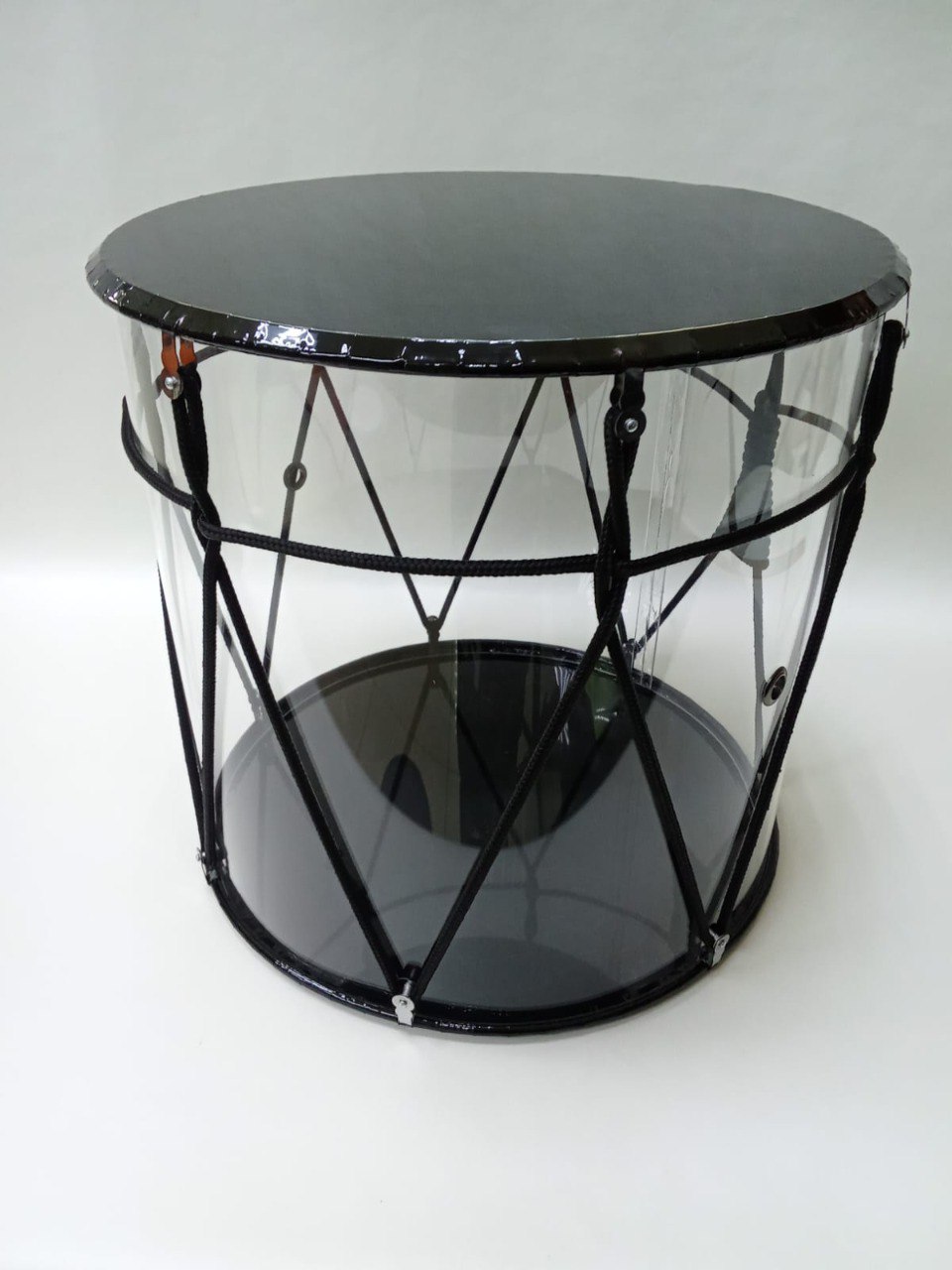 MZ-B30plexKB Барабан кавказский 12", плексиглас, прозрачный, с чехлом, MEZZO