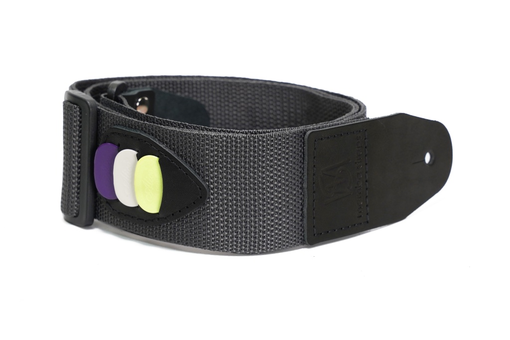MB5030-158 Ремень для гитары, нейлоновый, темно-серый, Mamba straps