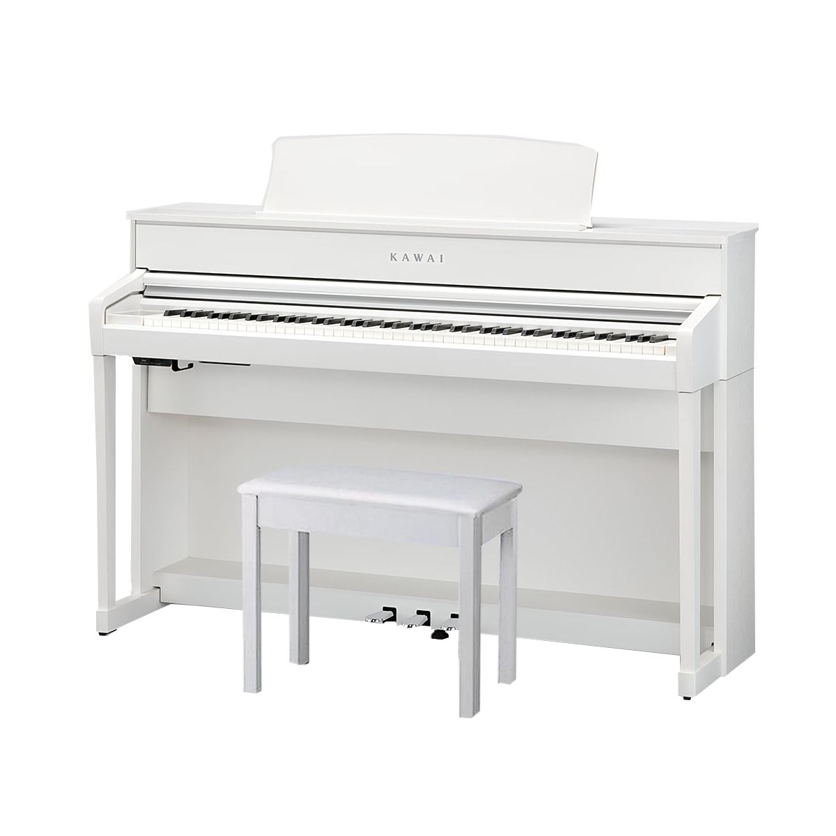 KAWAI CA701 W - цифровое пианино, 88 клавиш, банкетка, механика Grand Feel III, цвет белый матовый