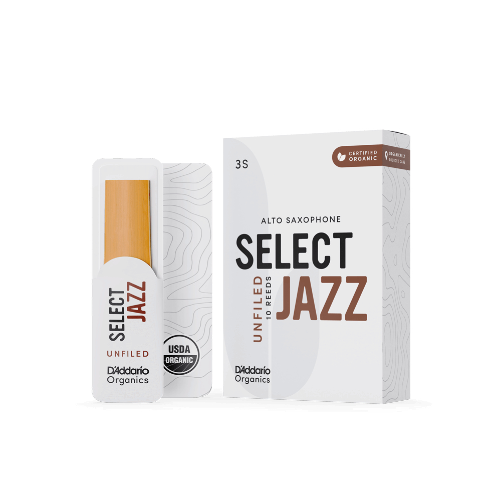 ORRS10ASX3S Organic Select Jazz Unfiled Трости для саксофона альт, размер 3S, 10шт, D'Addario