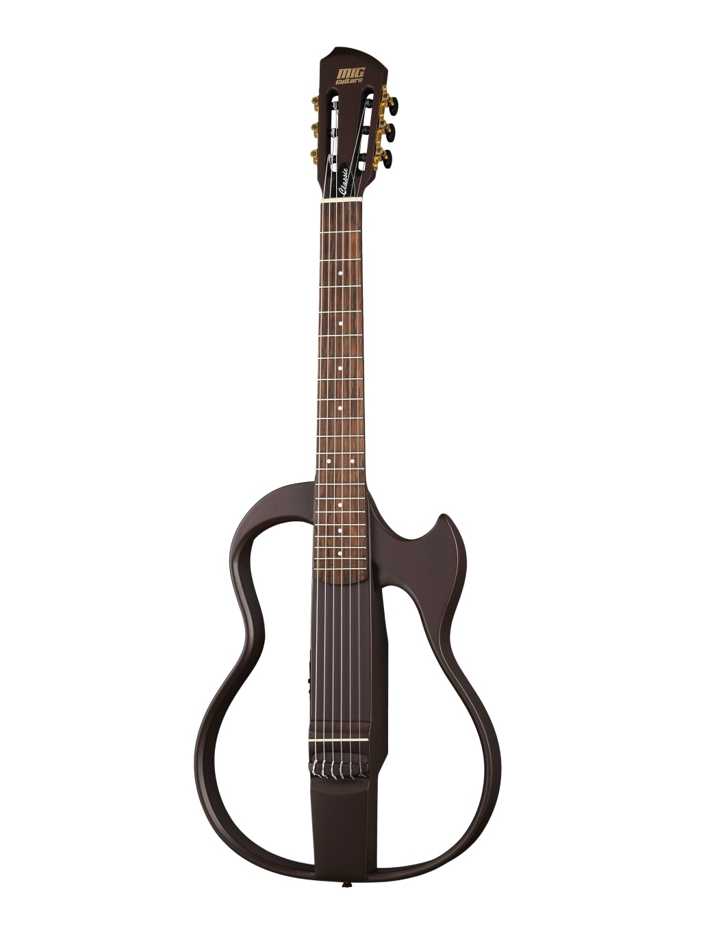 SG4CN23 SG4 Сайлент-гитара, темно-коричневая, MIG Guitars