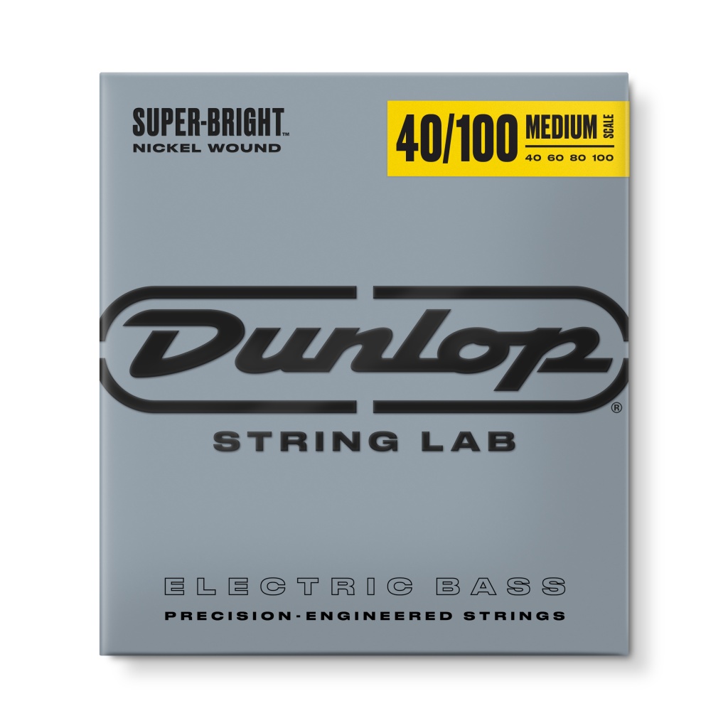 DBSBN40100M Super Bright Комплект струн для бас-гитары, никелированные, 40-100, Medium Scale, Dunlop
