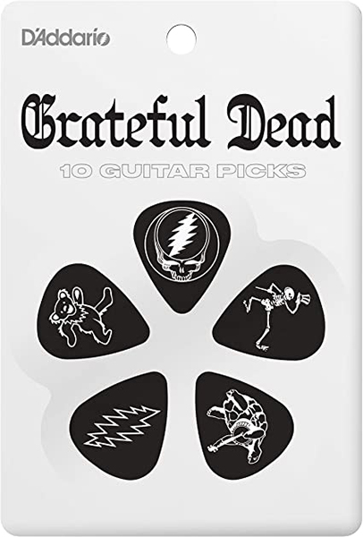 1CBK4-10GD1 Grateful Dead Медиаторы, черные, 10шт, 0,50мм, Planet Waves