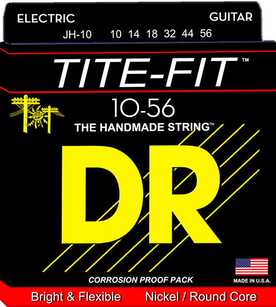 JH-10 TITE-FIT Jeff Healey Комплект струн для электрогитры, 10-56, DR